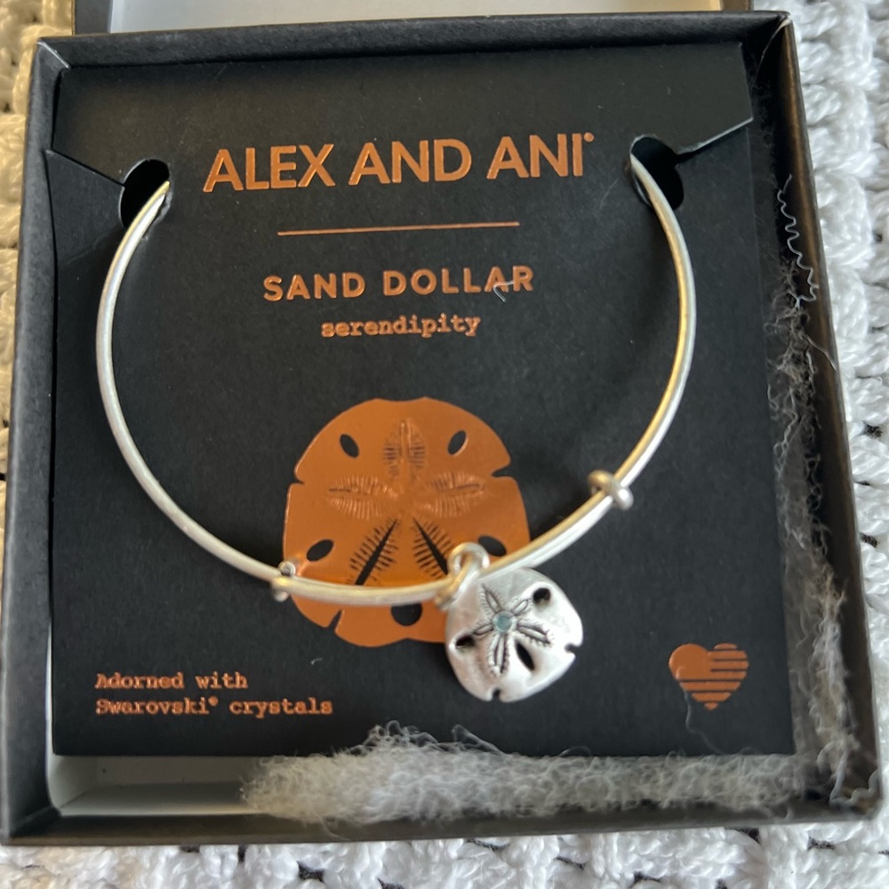 Alex and Ani Silver Sand Dollar Bracelet